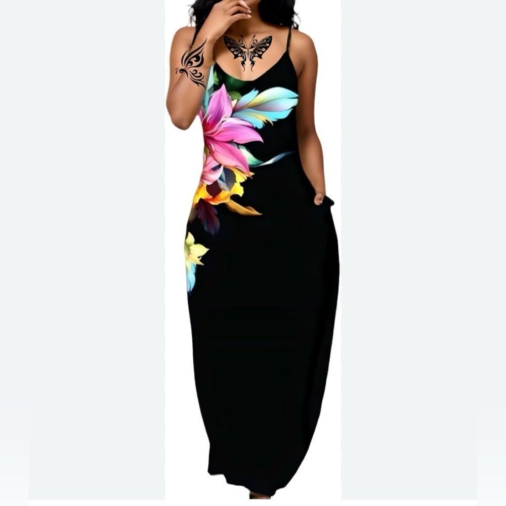 New floor length plus size Maxi with pockets